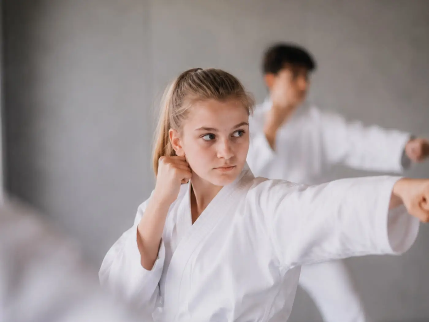 Karate für Teenager: Trainingsszene