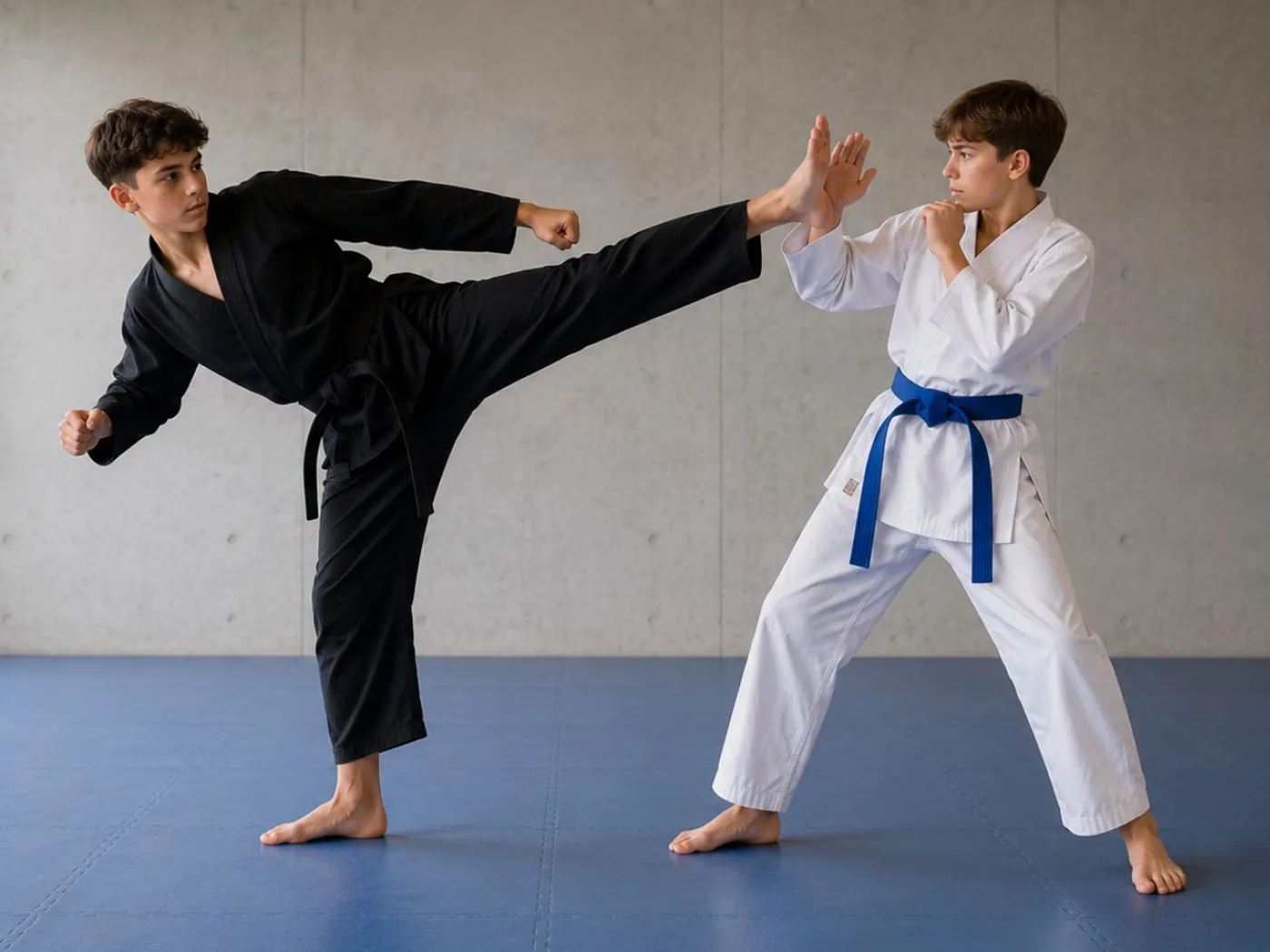 Karate für Teenager: Übung in der Gruppe