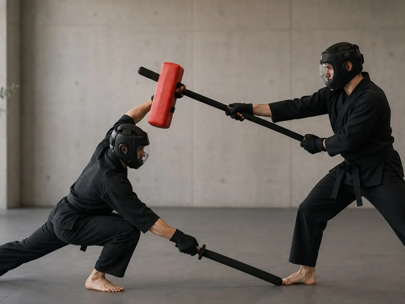 Sport-Chanbara: Übung in der Gruppe